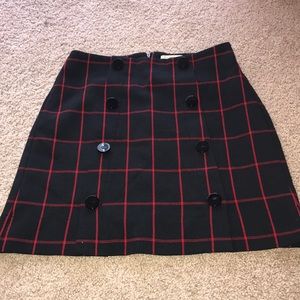 Loft Plaid Pencil Skirt